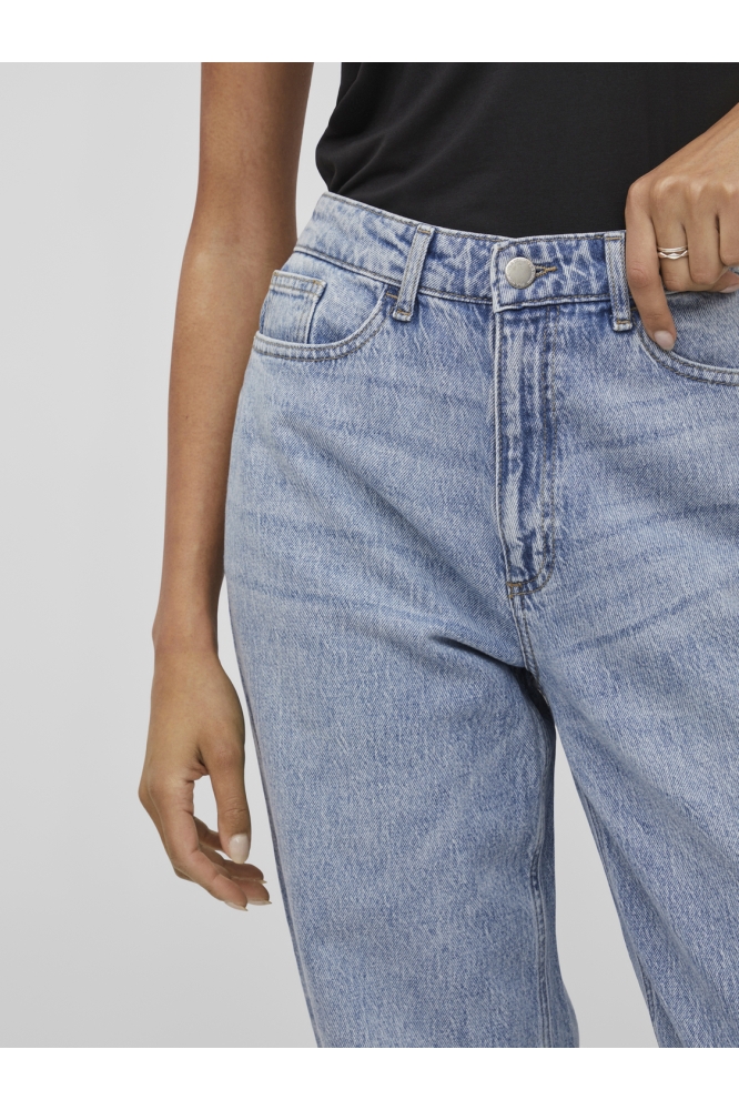 VIKELLY JAF HW STRAIGHT JEANS-NOOS 14084730 LIGHT BLUE DENIM